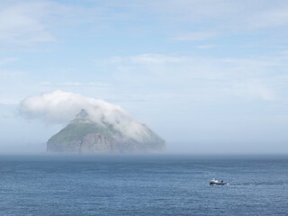 Isle Litla Dimun seen from Hvannhagi, Suðuroy, Faroe Islands.
