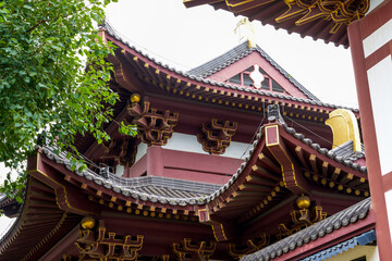 Chinese temple architecture, retro turret building complex