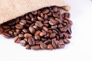 Coffee beans isolated with white background