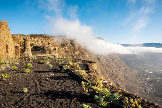 El Hierro, Canary Islands - Scenic landscape from Viewpoint Mirador de la Pena. High quality photo