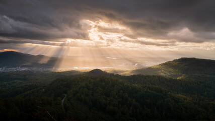 Obraz premium Amazing light during a storm