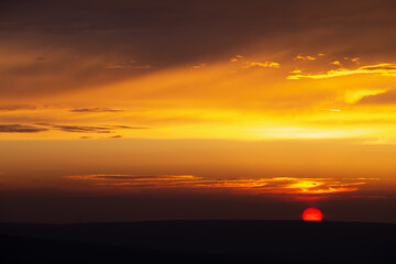 sunset over the moors