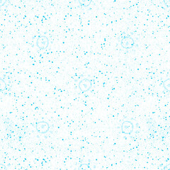 Hand Drawn blue Snowflakes Christmas Seamless Patt