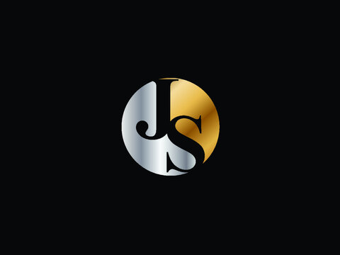 JS circle shape gold silver colour design