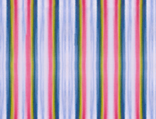 hand drawn watercolor stripes pattern.  colorful, blurred lines, rough stripes