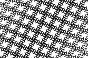 Ornament with elements of black and white colors.