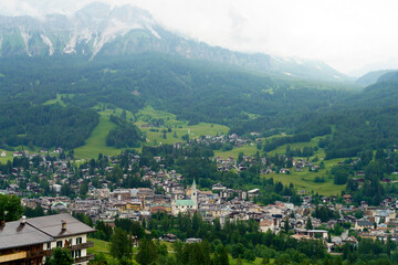 Obraz premium View of Cortina d Ampezzo, Dolomites, Italy