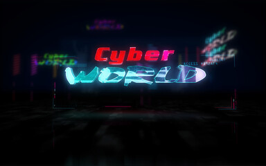 Cyberpunk style with Cyber world theme