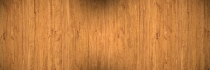 Naklejka premium wood texture background with space and two lights. Large horizontal image