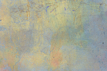 green old texture of plaster on the wall of a street house