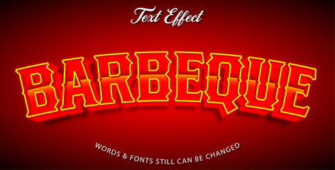 Barbeque editable text effect