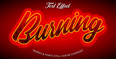 Burning editable text effect