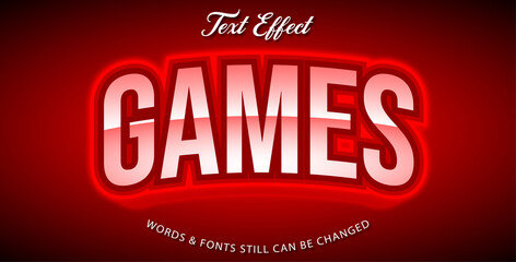 Games editable text effect