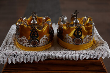 Parts of  interior the Church. icons and god.