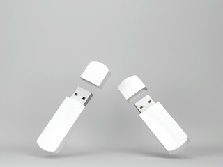 Blank usb flash drive mockup