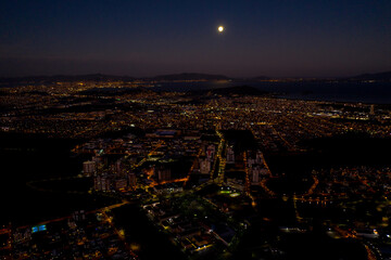 Pedra branca - Morro da Pedra branca - Palho&ccedil;a - Por do Sol - Anoitecer - Drone - Aerea - Entardecer