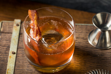 Boozy Maple Bacon Old Fashioned Cocktail