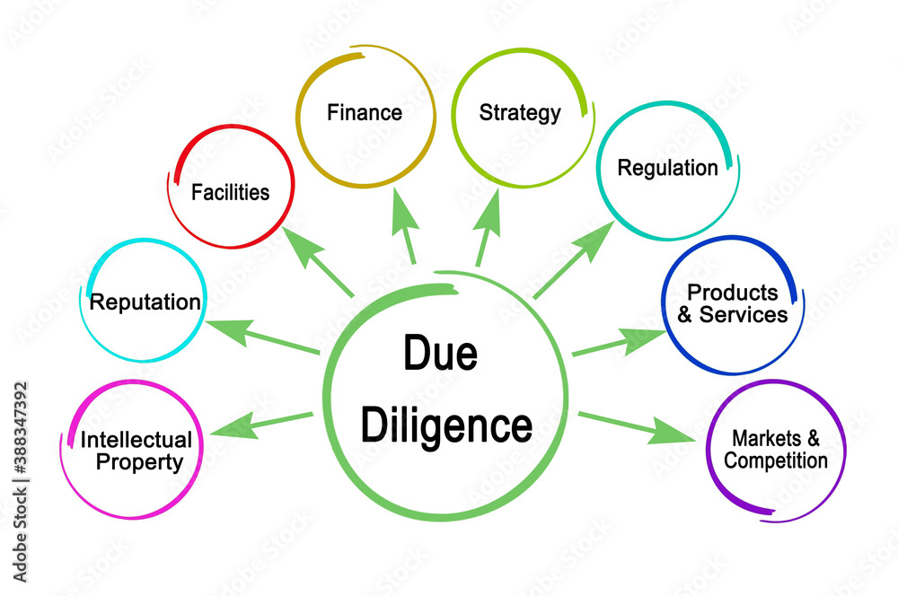 Wall mural Eight Components of  Due Diligence