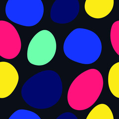 Colorful Free hand drawn Shapes Seamless Background Pattern