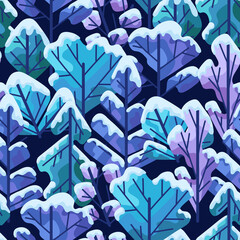 Winter pattern with trees.