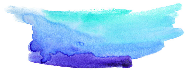 brush strokes with watercolor paint banner blue purple