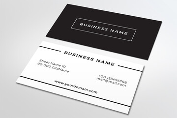 Minimalist professional business card, black and white
