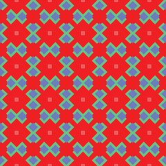 Vector seamless pattern texture background with geometric shapes, colored in red, green, blue colors.