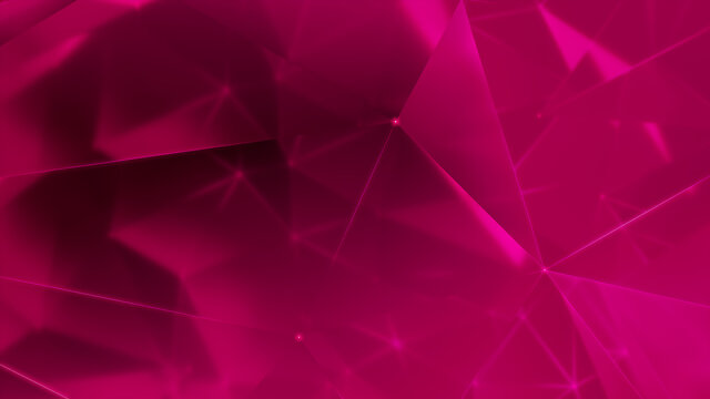 Futuristic, High Tech, hot pink background, with network lines conveying a connectivity concept. 3D render