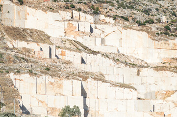 White marble quarries near Palermo in SIcilia, Italy