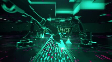 Supply Chain Management with digital technology hitech concept