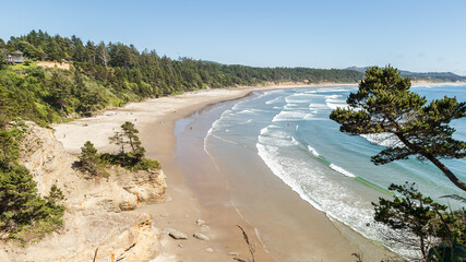 Oregon Coast landscape with Cliffs, Pacific Ocean
