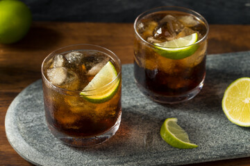 Boozy Refreshing Cuba LIbre Cocktail