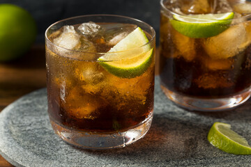 Boozy Refreshing Cuba LIbre Cocktail