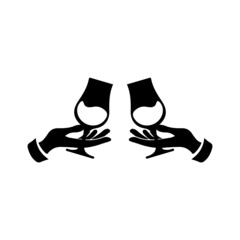 Sommelier. Flat illustration, wine drinking