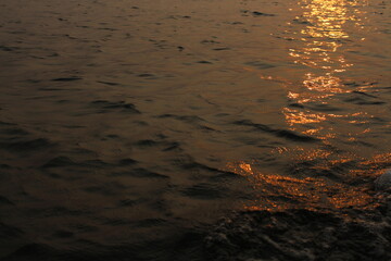 Beautiful sunset on the water