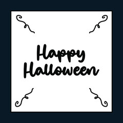 Happy Halloween, halloween related typography can be used for invitational, party isolated on white background card EPS Vector