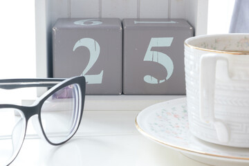 financial manager business accessories for office work glasses calculator cup