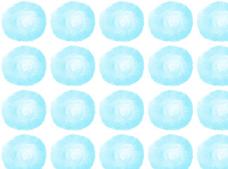 Seamless circles abstract pattern by watercolor isolated on white