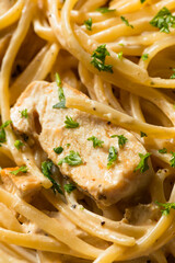 Homemade Chicken Fettuccine Alfredo Pasta