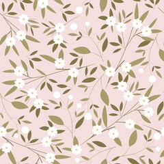 Seamless vector floral pattern for wallpaper, fabric, paper print