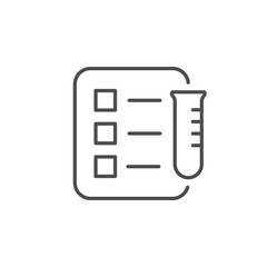 Fototapeta premium Medical test line outline icon