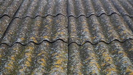close up of a old roof tiles