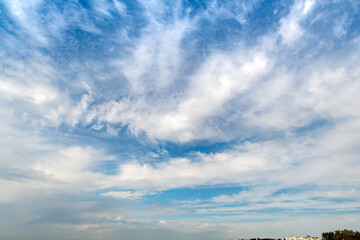 Wind clouds over the sea