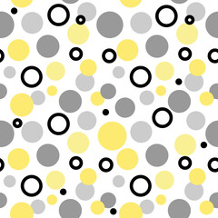 Fototapeta na wymiar Circles, seamless pattern. Design for cover, fabric, wrapping paper, background, wallpaper. Vector