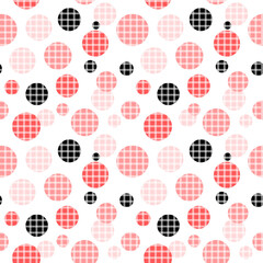 Circles, seamless pattern. Design for cover, fabric, wrapping paper, background, wallpaper. Vector