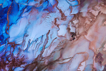 Naklejka premium Fluid Art.Modern Abstract colorful background, wallpaper. Mixing acrylic paints.Marble texture. Alcohol ink colors translucent