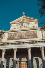 Fototapeta na wymiar the facade of church