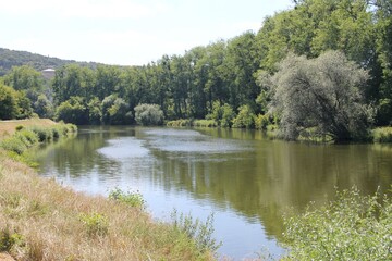 Fototapeta na wymiar Baťa´s canal in Zlín