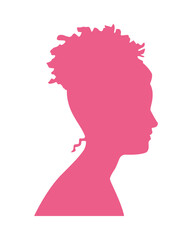 pink woman figure silhouette style icon