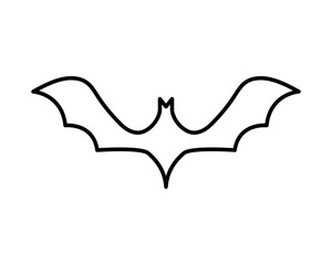 halloween bat flying line style